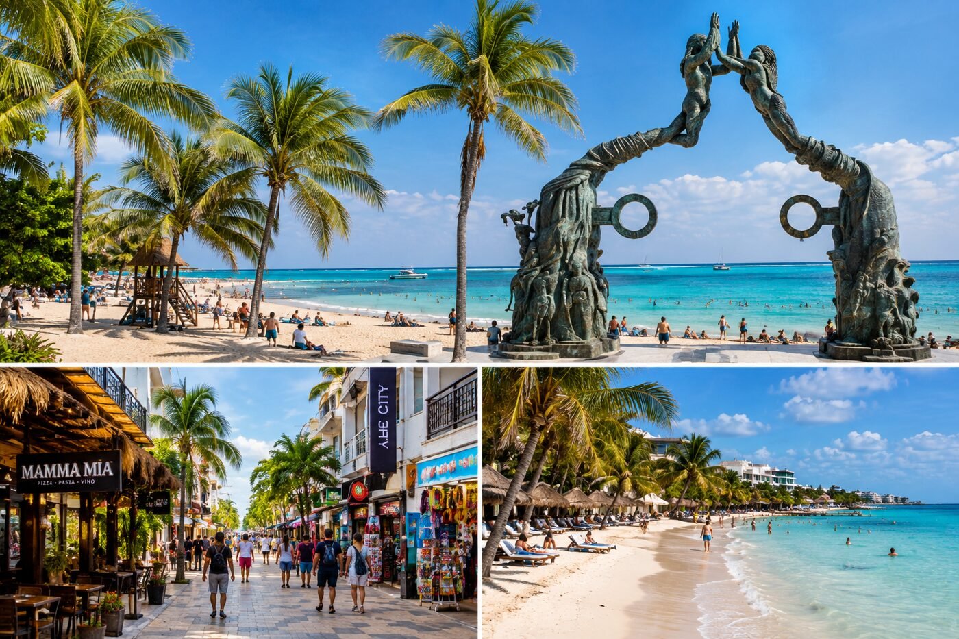Plage ensoleillée à Playa del Carmen